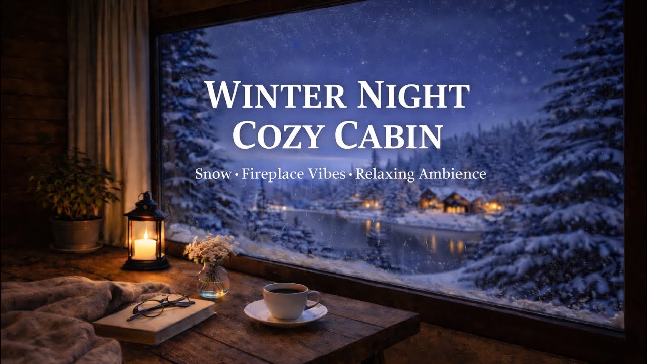 The Coziest Winter Night by the Window / Calm & Peaceful Ambience
