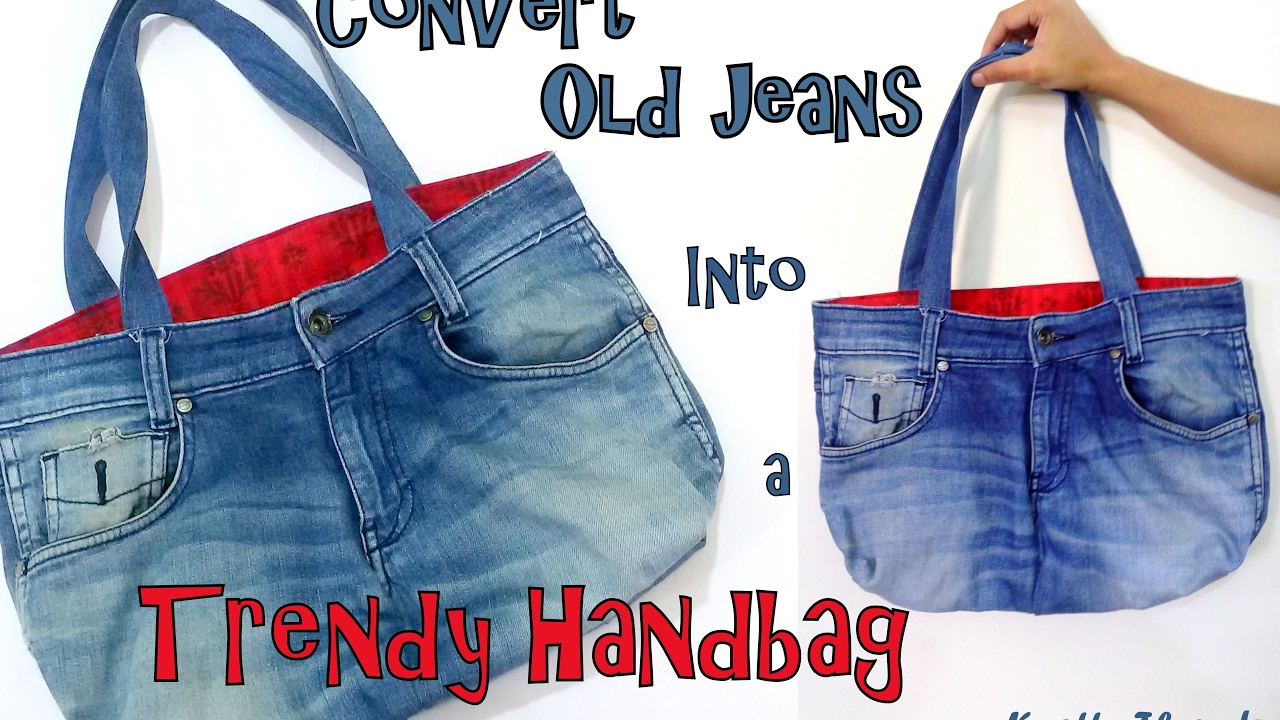DIY | Convert Old Jeans into a Trendy HandBag | Best Out of Waste Jeans Handbag | Tutorial