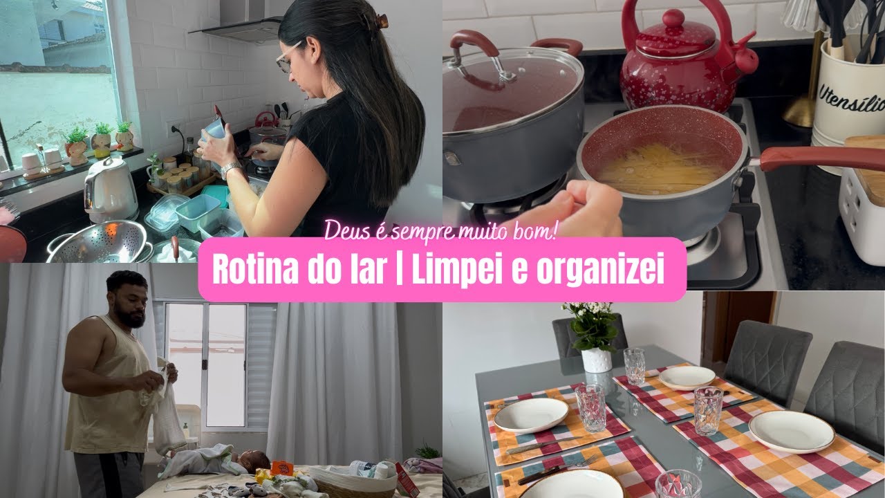 Rotina do lar| quase n&atilde;o dei conta, mas consegui| Almo&ccedil;o do dia| Limpei e organizei a bagun&ccedil;a!