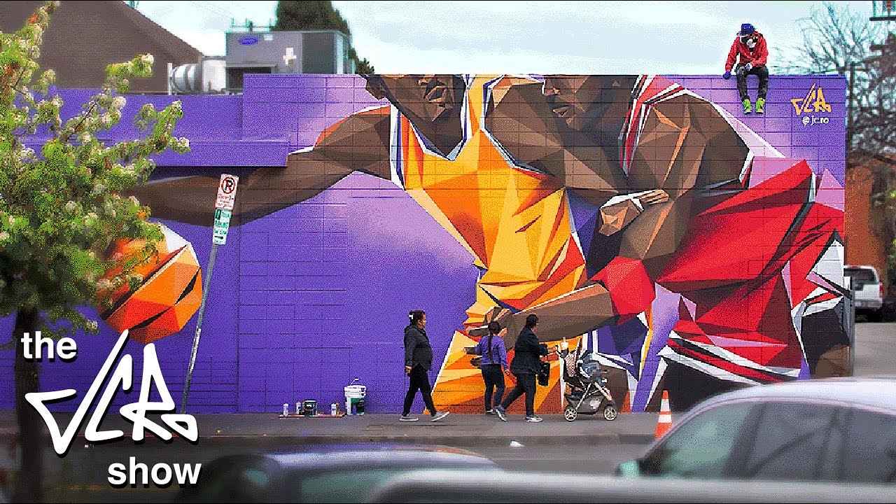 week after painting Kobe vs Jordan Mural... $200 fine?  EPISODE 11: the JC Ro Show