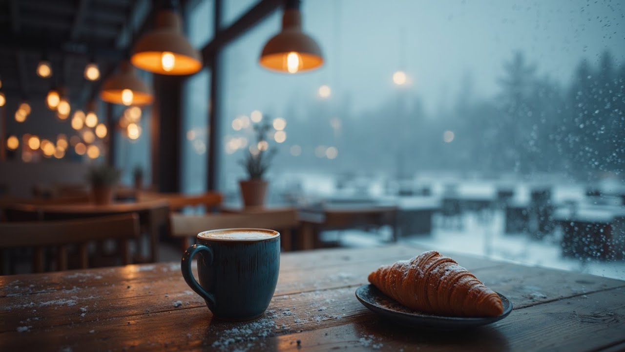 Cozy Coffee House Jazz ~ Peaceful Winter Cafe Ambience ~ Smooth Relaxing Music for Deep Focus