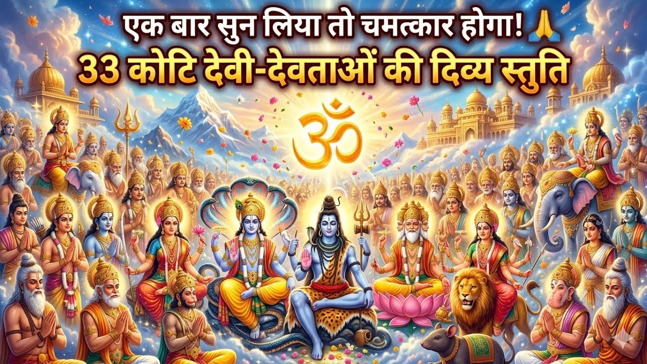 एक बार सुन लिया तो चमत्कार होगा! 🙏 33 कोटि देवी-देवताओं की दिव्य स्तुति Most Powerful All Gods Stuti