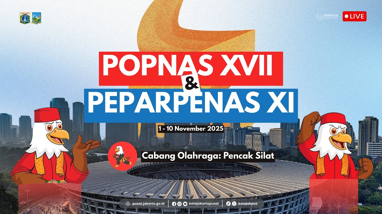 [LIVE] PENCAK SILAT - DAY 3 POPNAS XVII & PEPARPENAS XI 2025 JAKARTA - GELANGGANG B