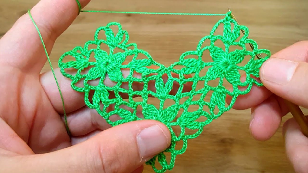 WONDERFUL CROCHET KNITTING.. 🌹🌹 EASY LACE PATTERN FOR BEGINNERS.TIĞ İŞİ ÖRGÜ