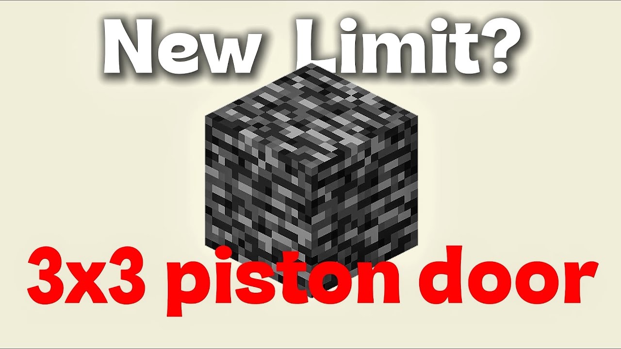 Ultra Compact 3x3 Piston Door! – 52 Blocks (Bedrock 1.21)