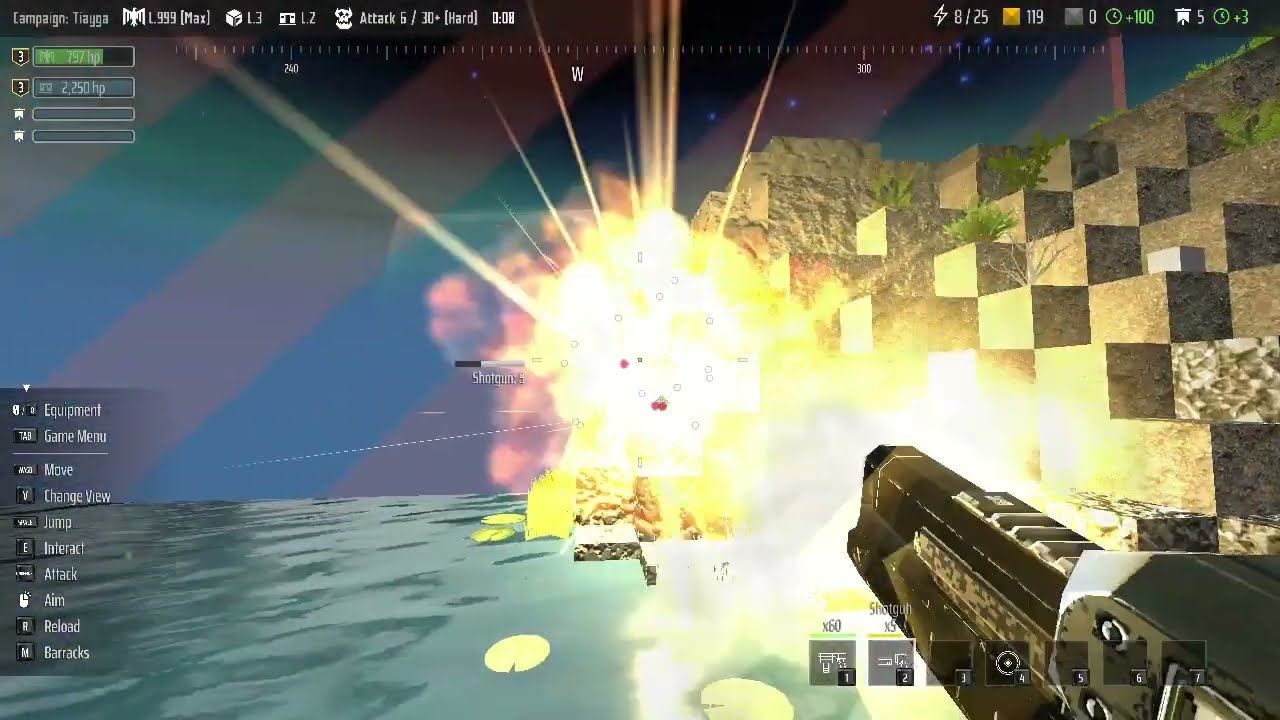 Block Fortress 2. Tiayga area 3 cleared on hard mode part 1