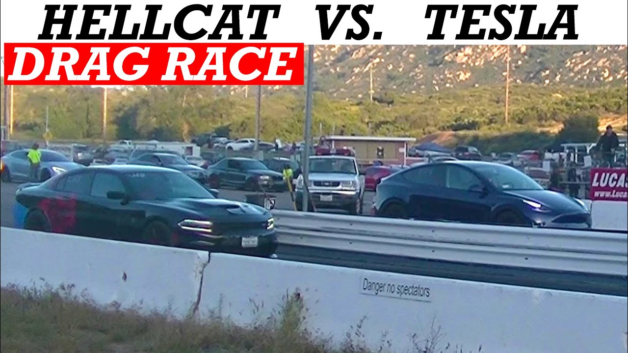 2021 Tesla Model Y Performance vs. 2018 Dodge Charger SRT Hellcat