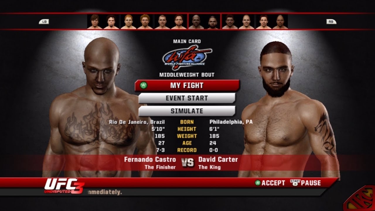 Режим карьеры в UFC Undisputed 3 — Мой первый бой в среднем весе (WFA) против Фернандо «Финишера»...