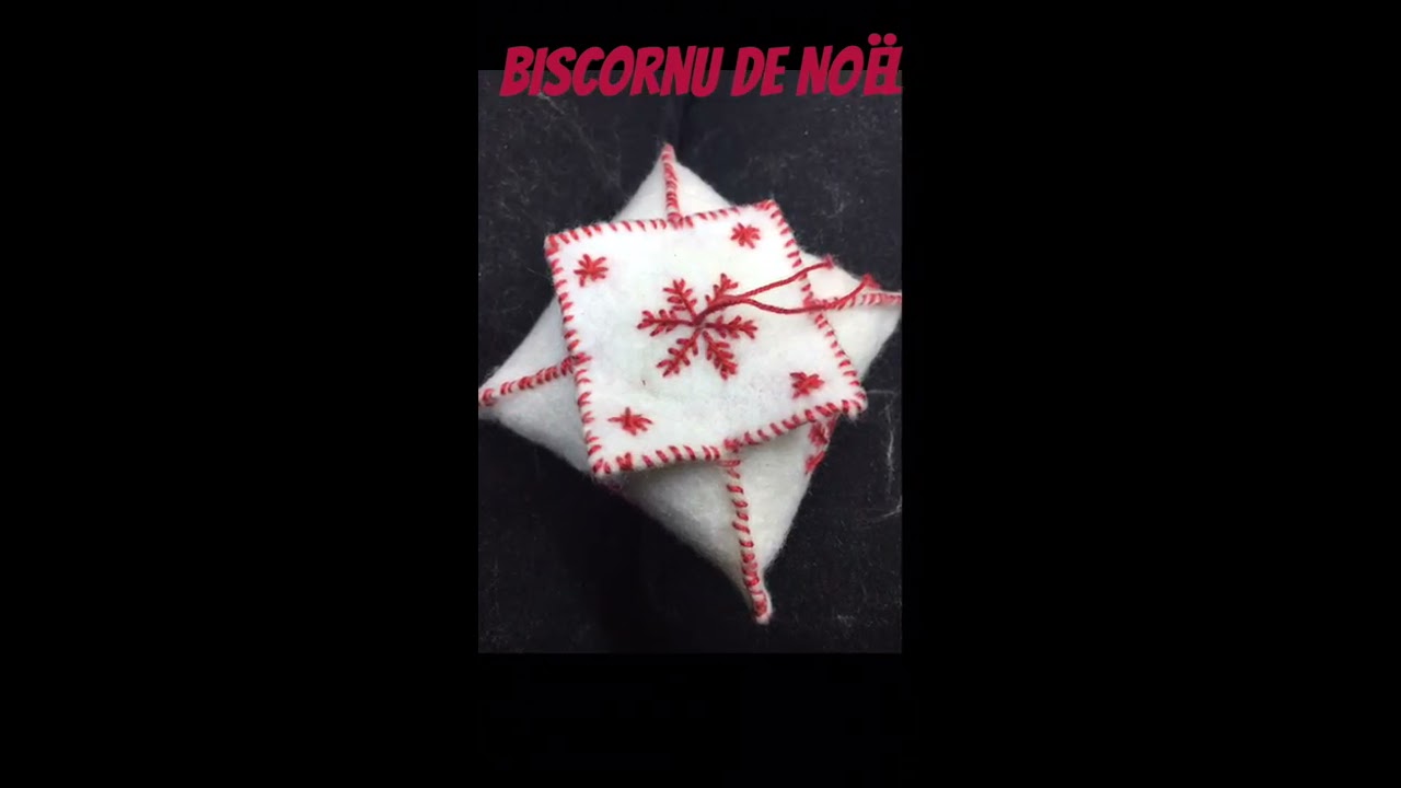 Noël : Tutoriel  biscornu pagode de Noël brodé