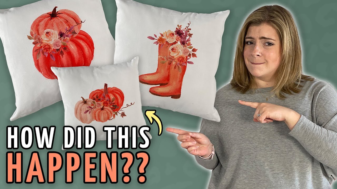 How to Sublimate a Pillow Cover |  DIY Fall Throw Pillows | Sublimation for Beginners