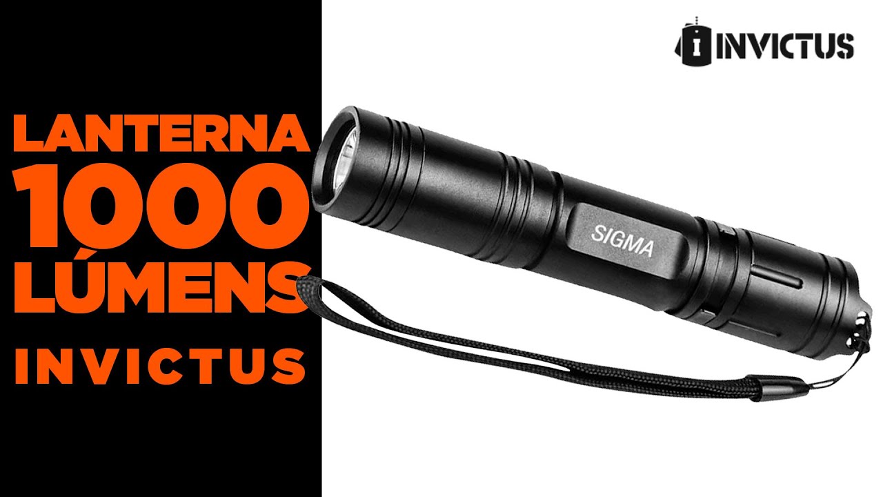 Lanterna Tática 1000 Lumens Sigma Da Invictus Com Proteção IPX6 Contra Água