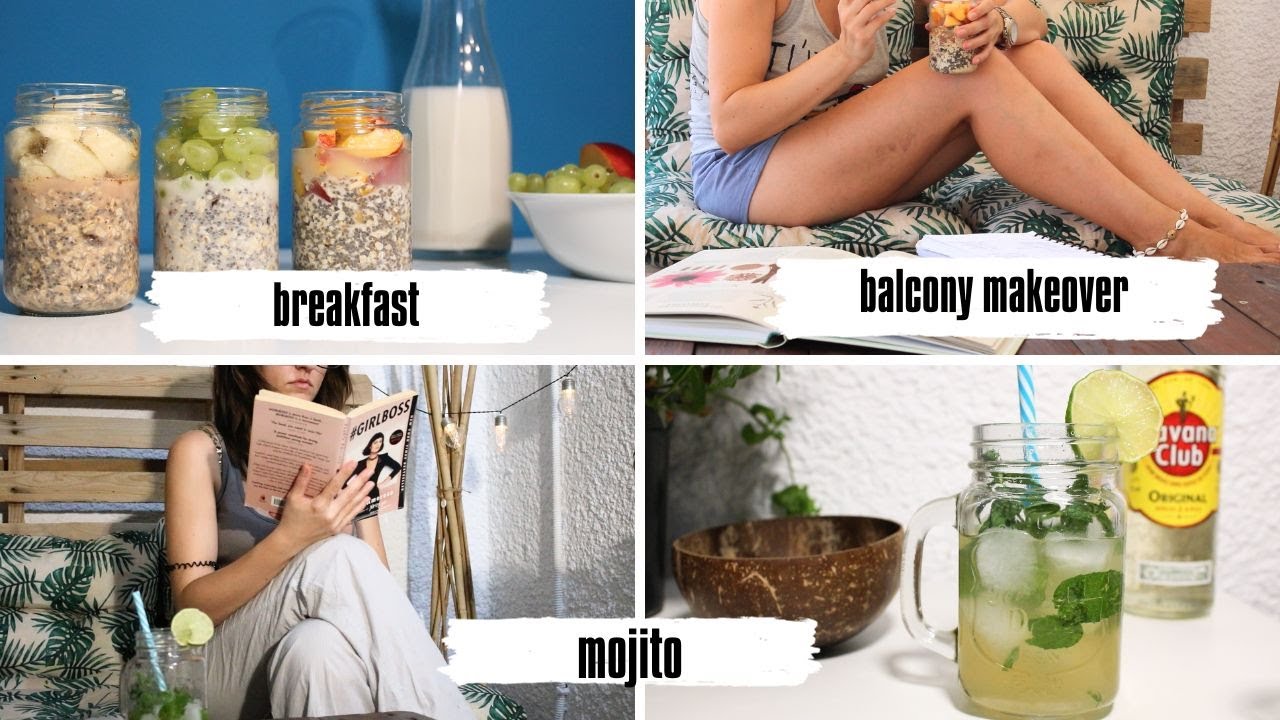 Ιδέες για πρωινό/ Makeover Μπαλκονιού & Συνταγή για Mojito 🩵💛🩷