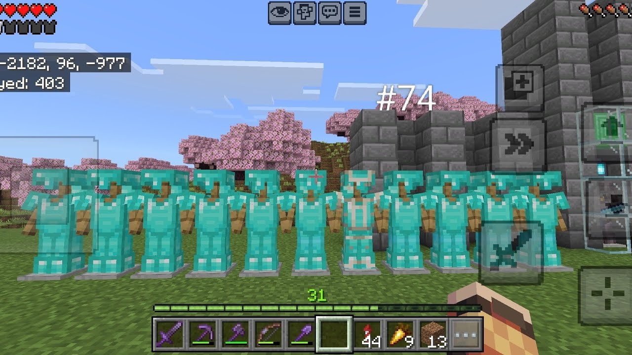 I Made 11 Diamond Armour in Minecraft mobile survival part#74 #minecraft #gaming#mobilegaming 