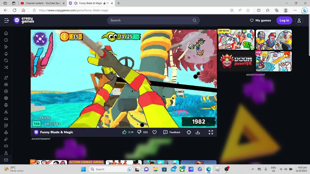 funny blade and magic level 131