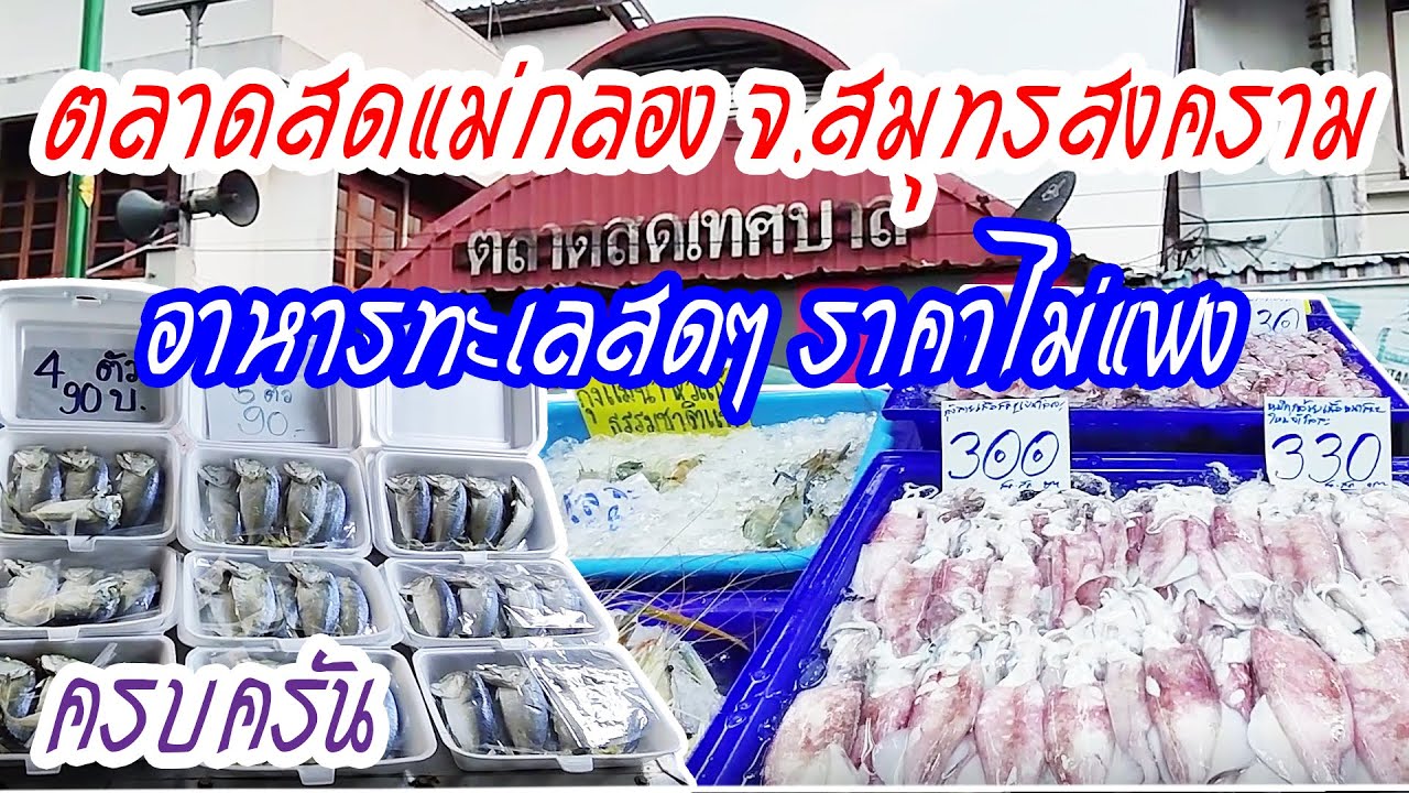 ตลาดสดแม่กลอง (Maeklong Market)ลิ้มลองอาหารทะเลสดๆ ราคาไม่แพง ของกิน ของฝาก ครบครัน /Anywhere may go