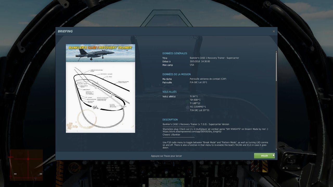 DCS - Dilixo - F18 explication/tuto Bankler's Case 1 Recovery Trainer