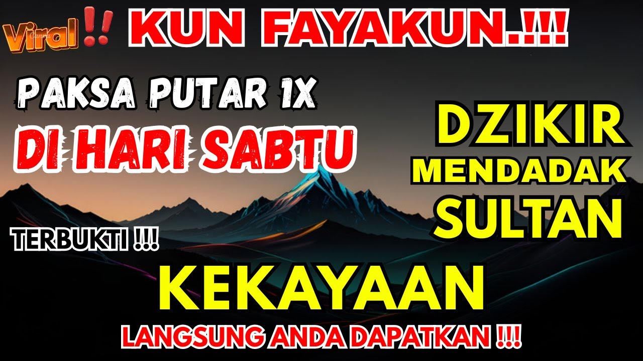 🔴 INI DZIKIR AJAIB‼️PAKSA PUTAR MESKI SEBENTAR, DOA CEPAT KAYA, PEMBUKA REZEKI, DOA NABI SULAIMAN