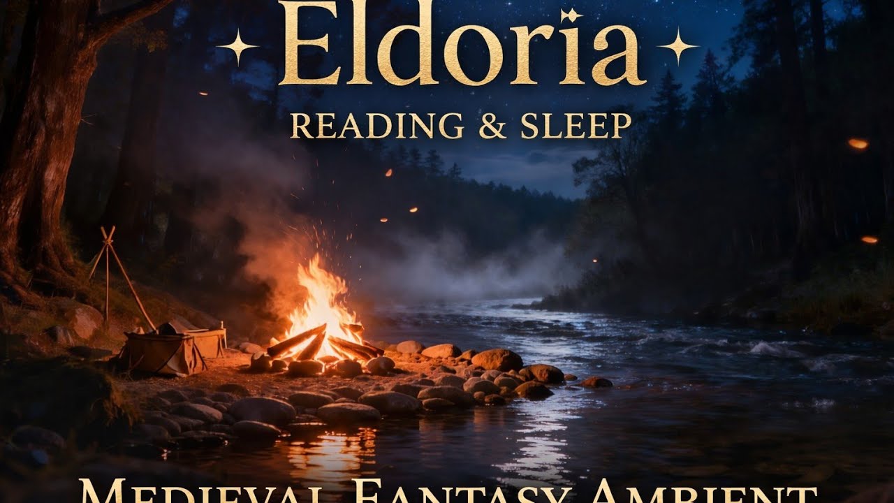Eldoria Night Campfire 🌙 Medieval Fantasy Ambient for Reading & Sleep