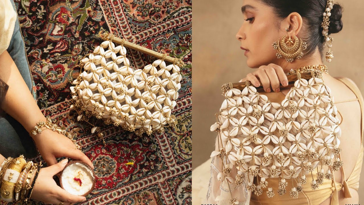 diy purse with cowrie shells |how to make purse with shells #diyshells #shellbagdiy #shellscraft 