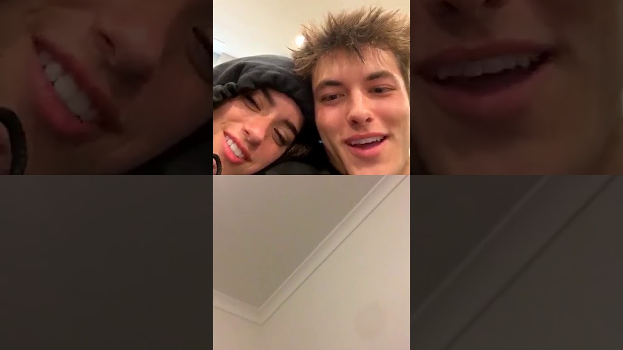 griffin johnson and dixie damelio talks to fans live