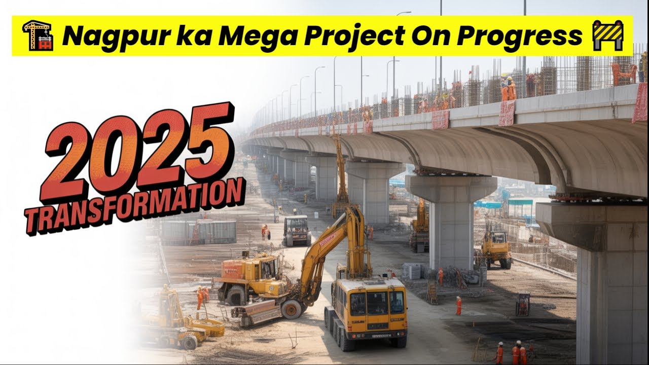 🚧 नागपुर का सबसे बड़ा Flyover 😱 | Dighori to Indora Flyover का Massive Update 2025 🏗️