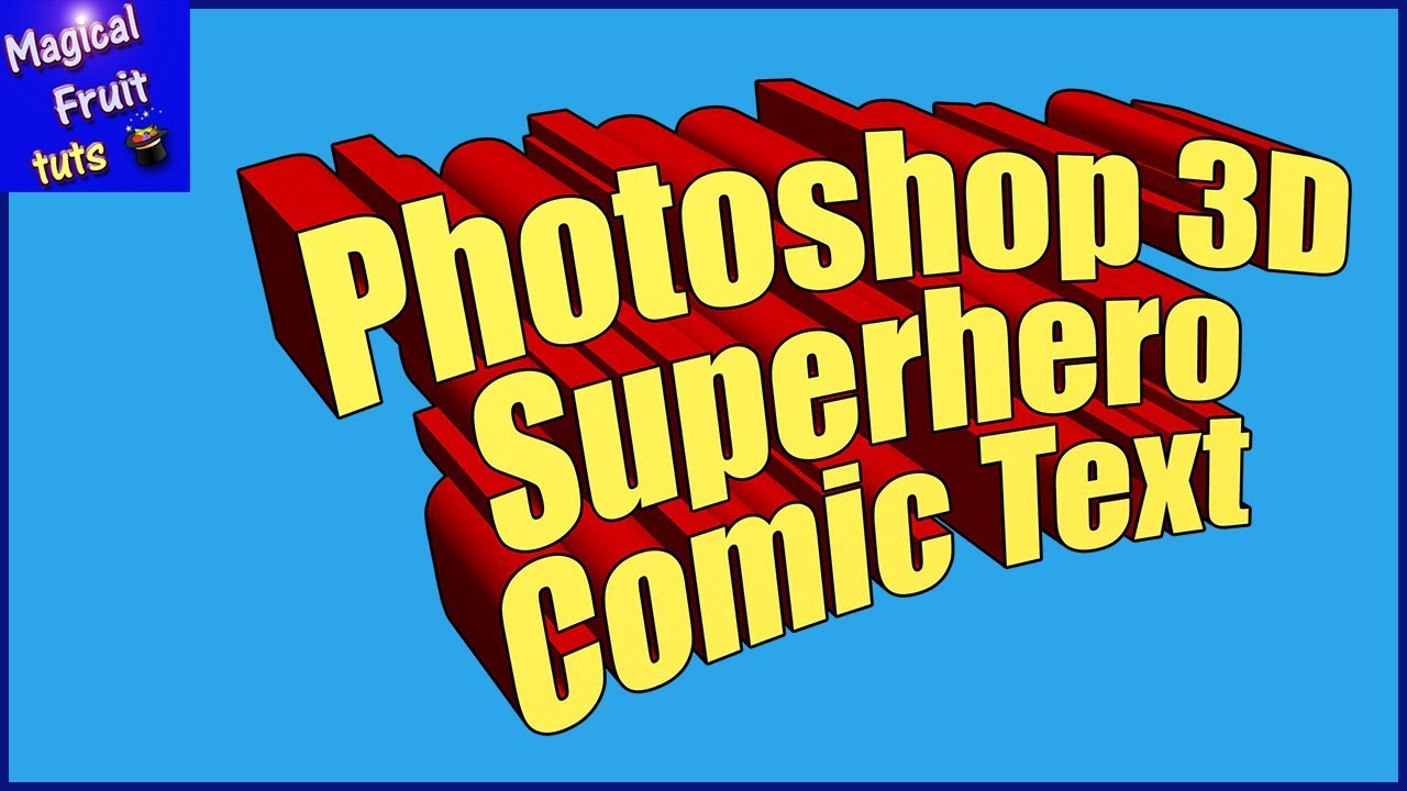 Photoshop 3d Superhero Comic Text