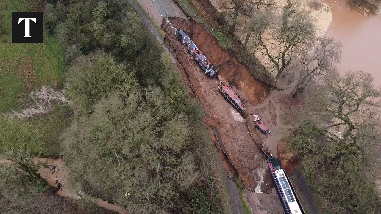 Major Incident Declared After Canal Collapsed In Shropshire