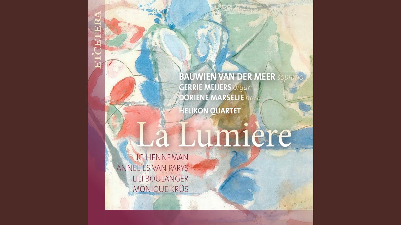 Beweis zu nichts transcription 'Hinter der Wand' for soprano, organ and string quartet: I....
