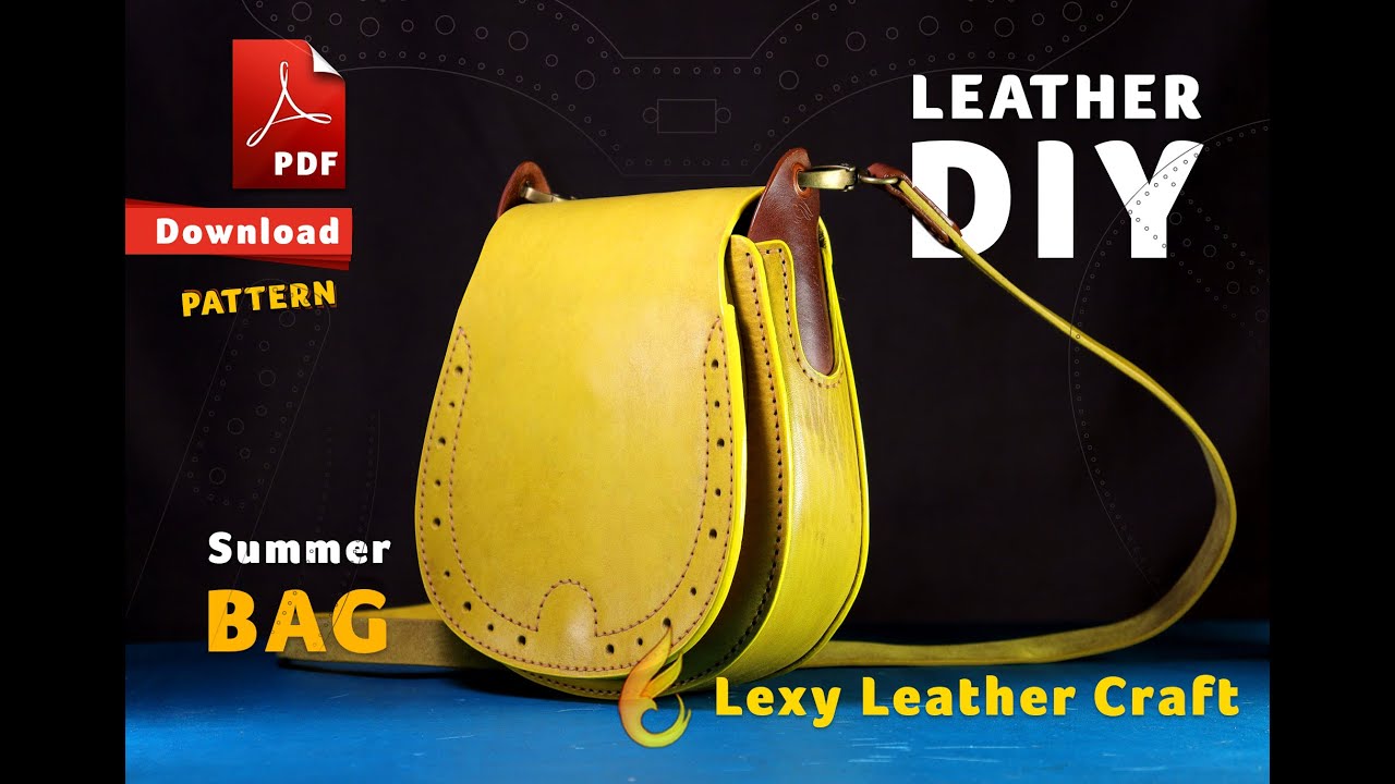 DIY Leather summer Bag - Video and Pattern download