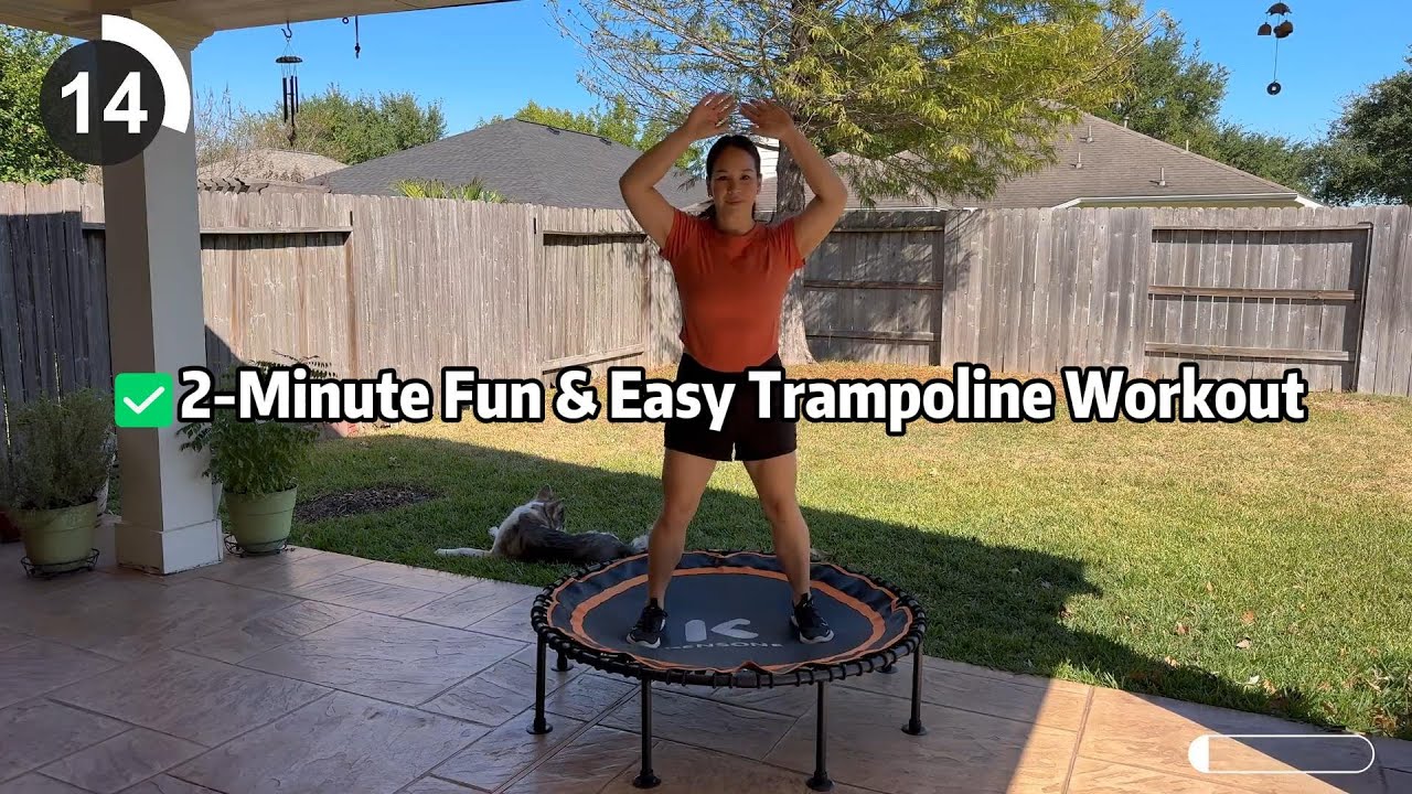 2-Minute Fun & Easy Trampoline Workout! 💫