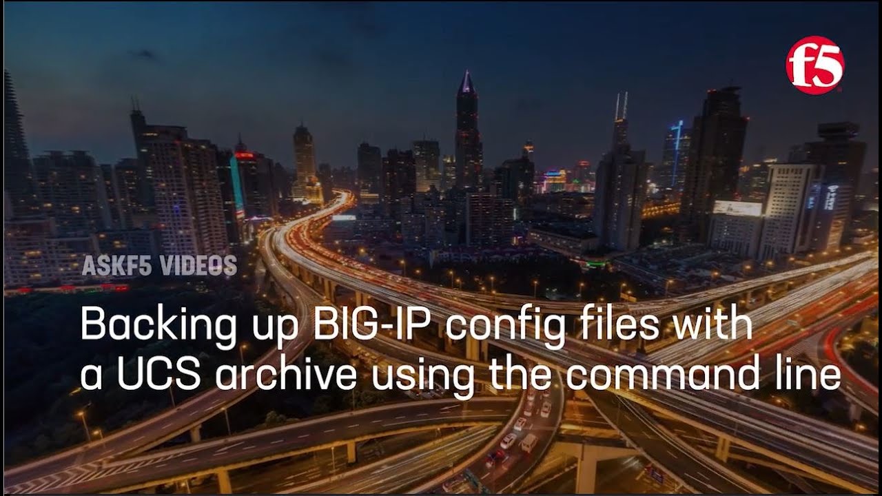 Backing up BIG-IP config files with a UCS archive using the command line