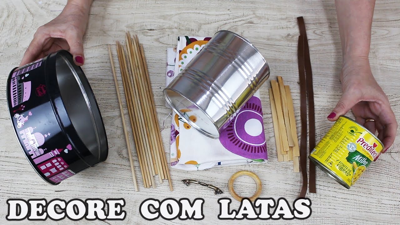 DECORE GASTANDO POUCO USANDO LATAS - 3 IDEIAS INCRÍVEIS