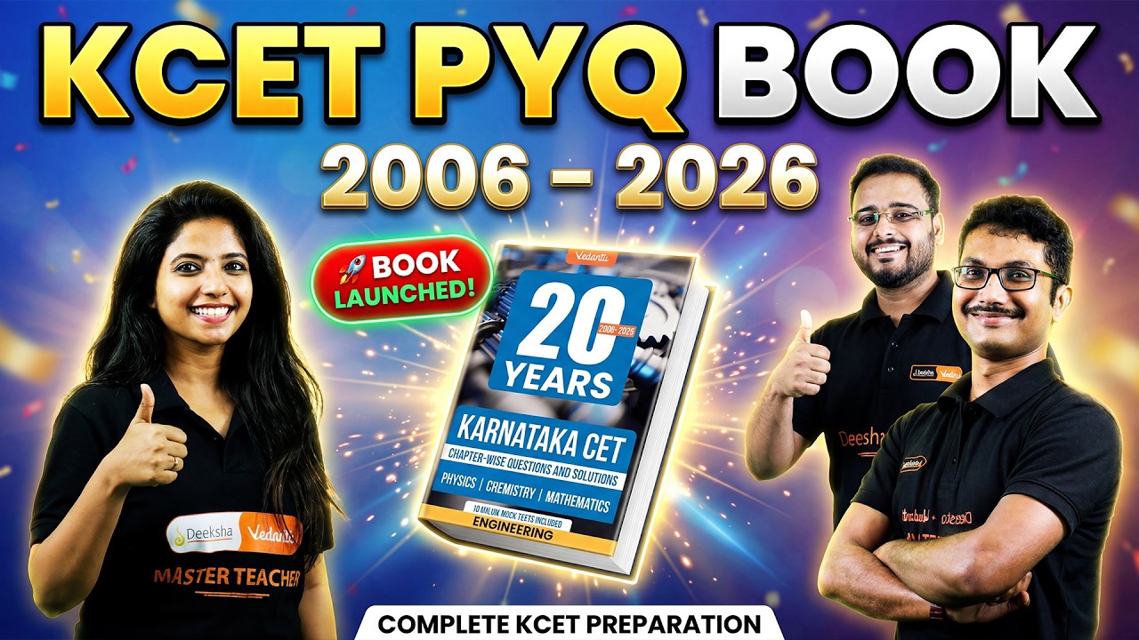 🔥 Deeksha Vedantu Launches 20 Years KCET PYQ Book 📘 | Best Book for KCET 2026 🚀