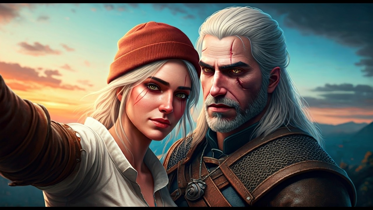 Bald Mountain Geralt and Ciri - Witcher 3 deathmarch