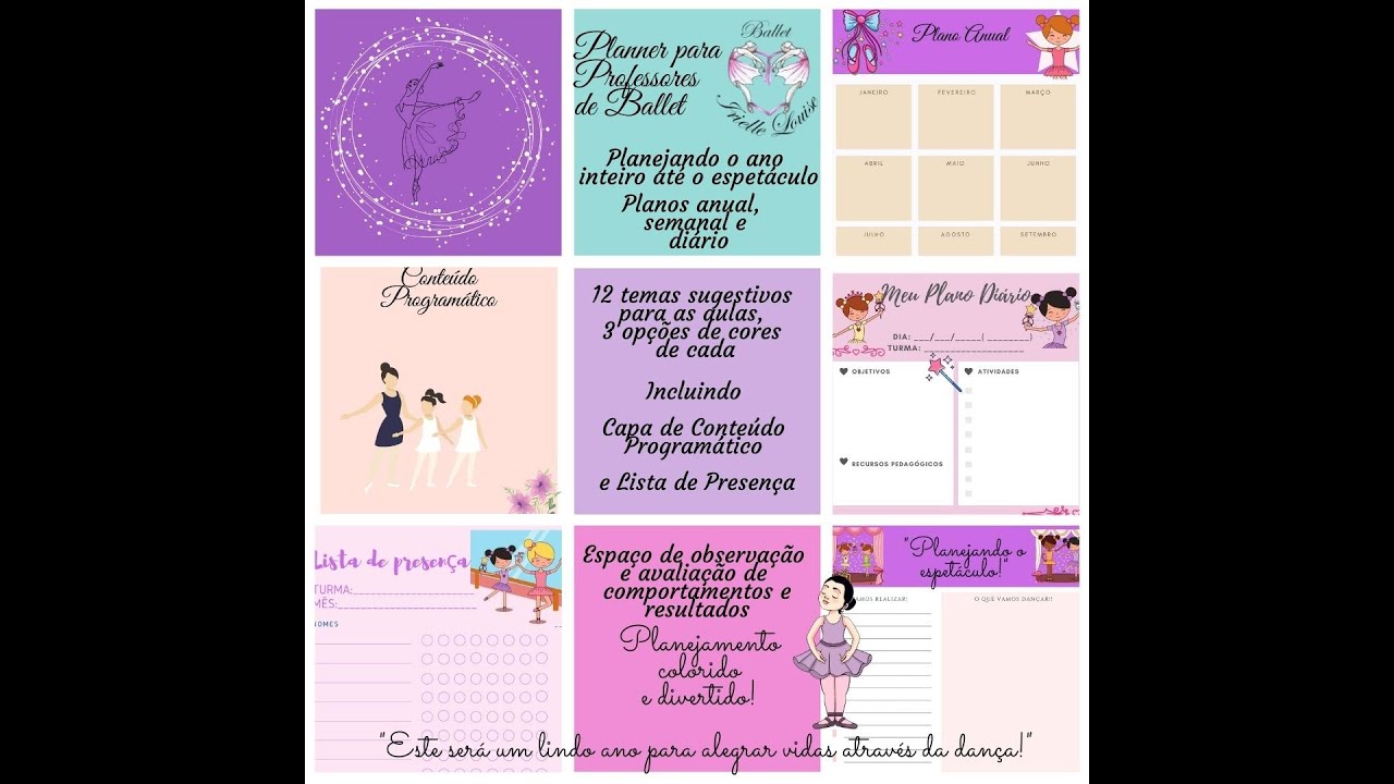 Planner para Professores de Ballet