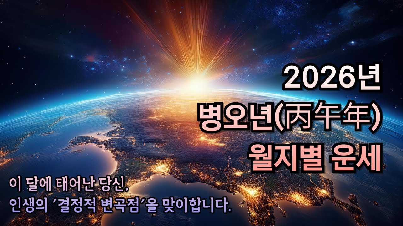 🔥나만 알고 싶은 2026년 병오년 나의 운세 | 태어난 달이 알려주는 비밀 시나리오