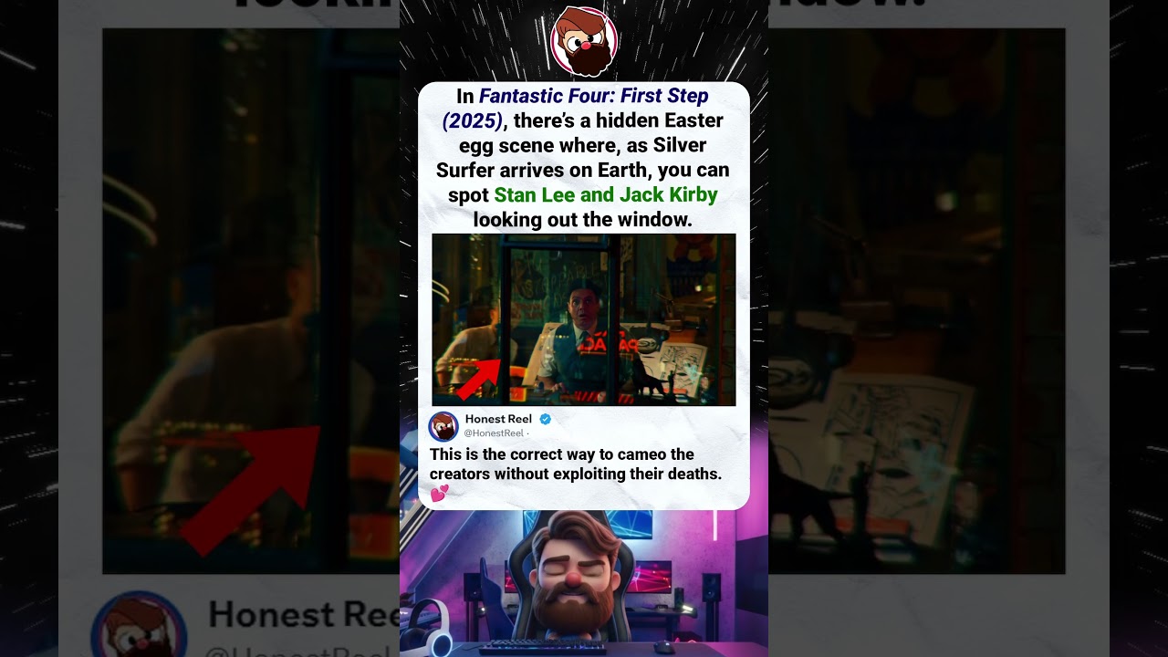 Marvel тайно почтили Стэна Ли и Джека Кирби в фильме &laquo;Фантастическая четвёрка&raquo; (2025)! #tiktokgame