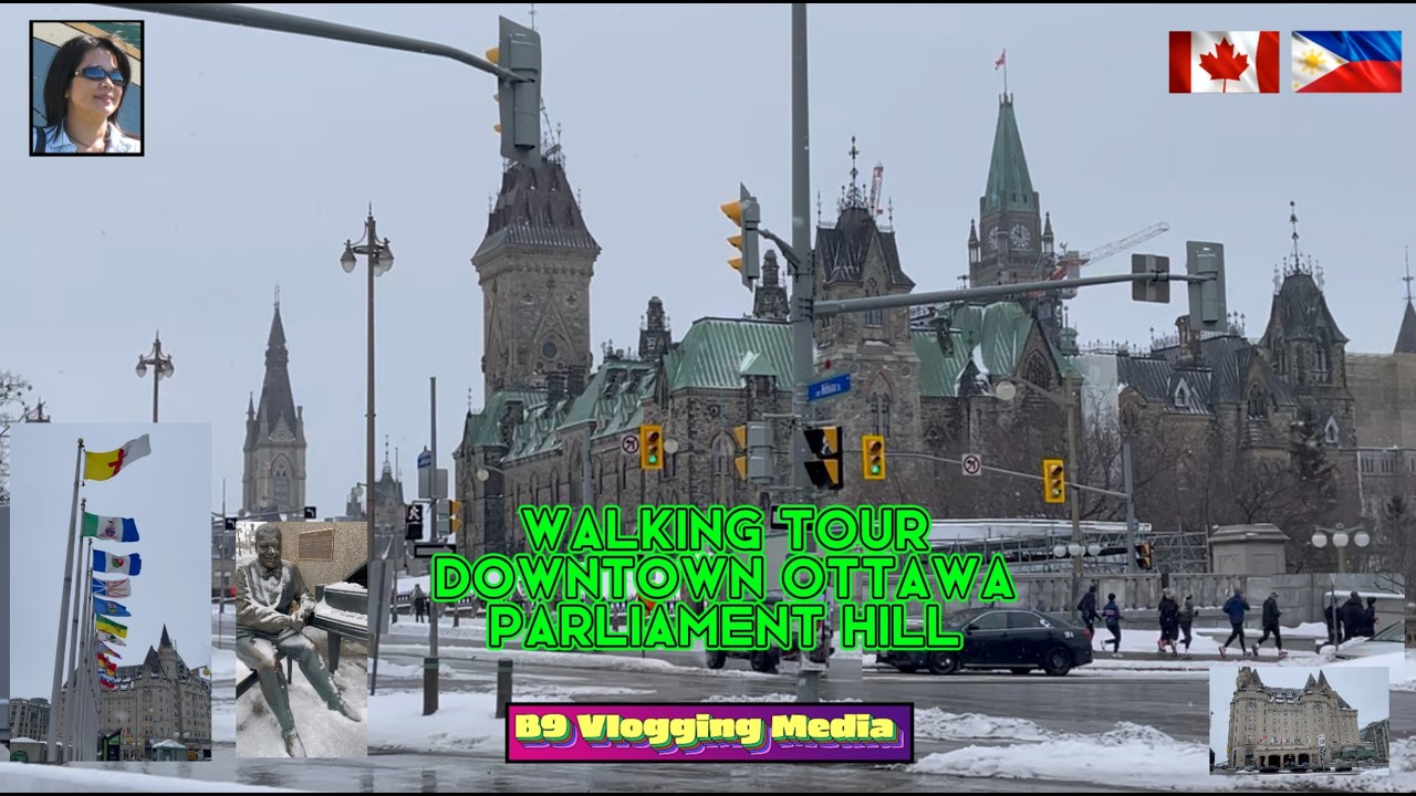 B9 VLOGGING MEDIA IS LIVE: WALKING TOUR DOWNTOWN OTTAWA – PARLIAMENT HILL #WH-UPDATE 02/23/2026. 4K