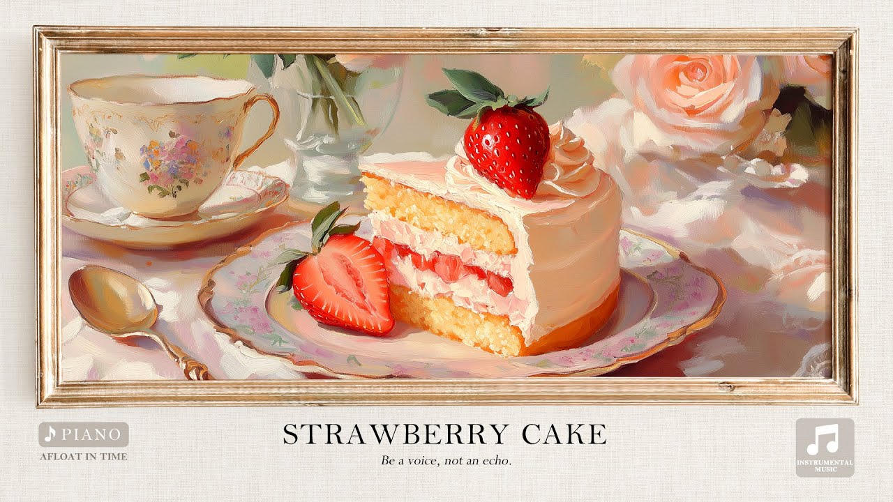 🍓 Strawberry Cake &ndash; Cozy Piano Music for Relaxing, Studying & Slow Mornings | Peaceful Instrumentals