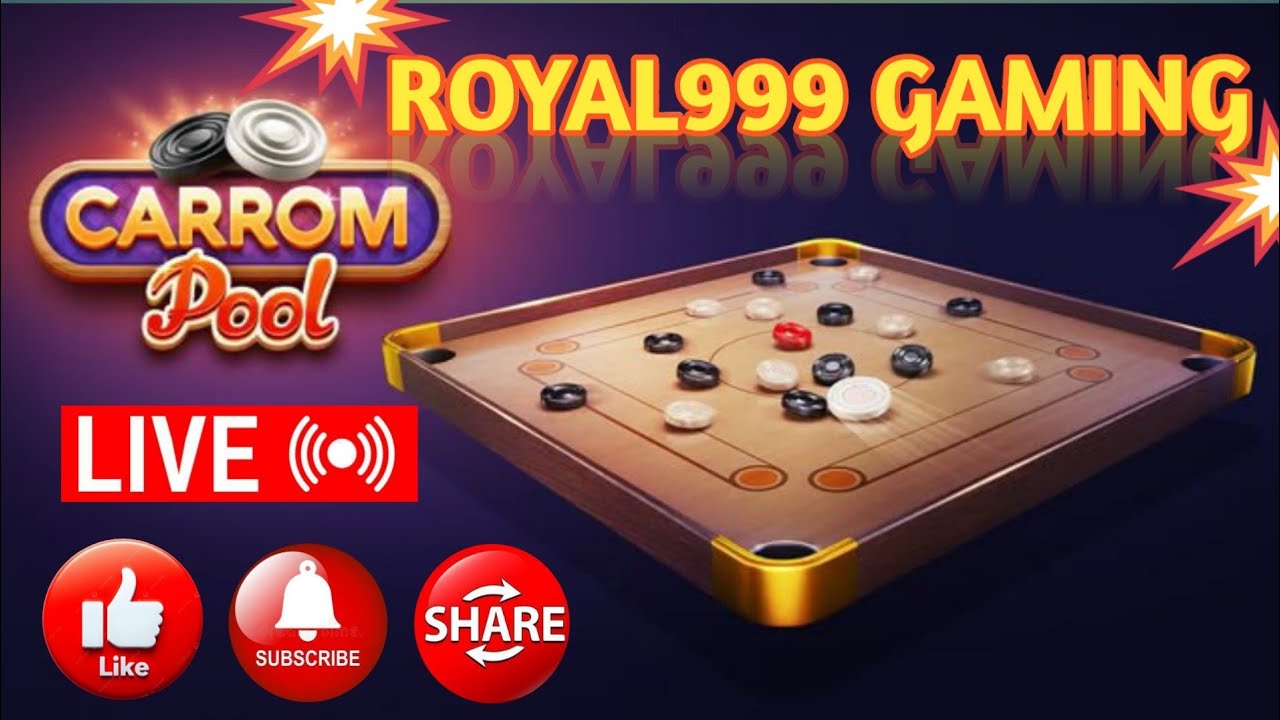 Royal999 gamin carrom pool live gameplay.