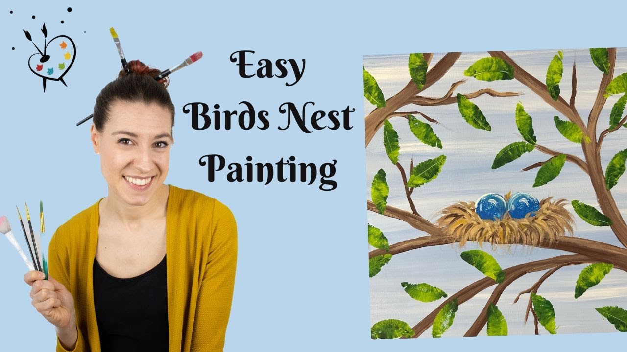 Easy Birds Nest Painting