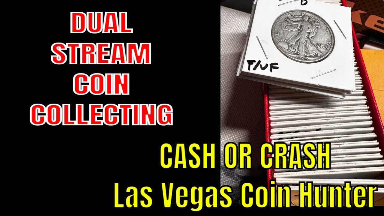 Dual stream coin collecting with Las Vegas coin hunter.  Two streams for one. ￼