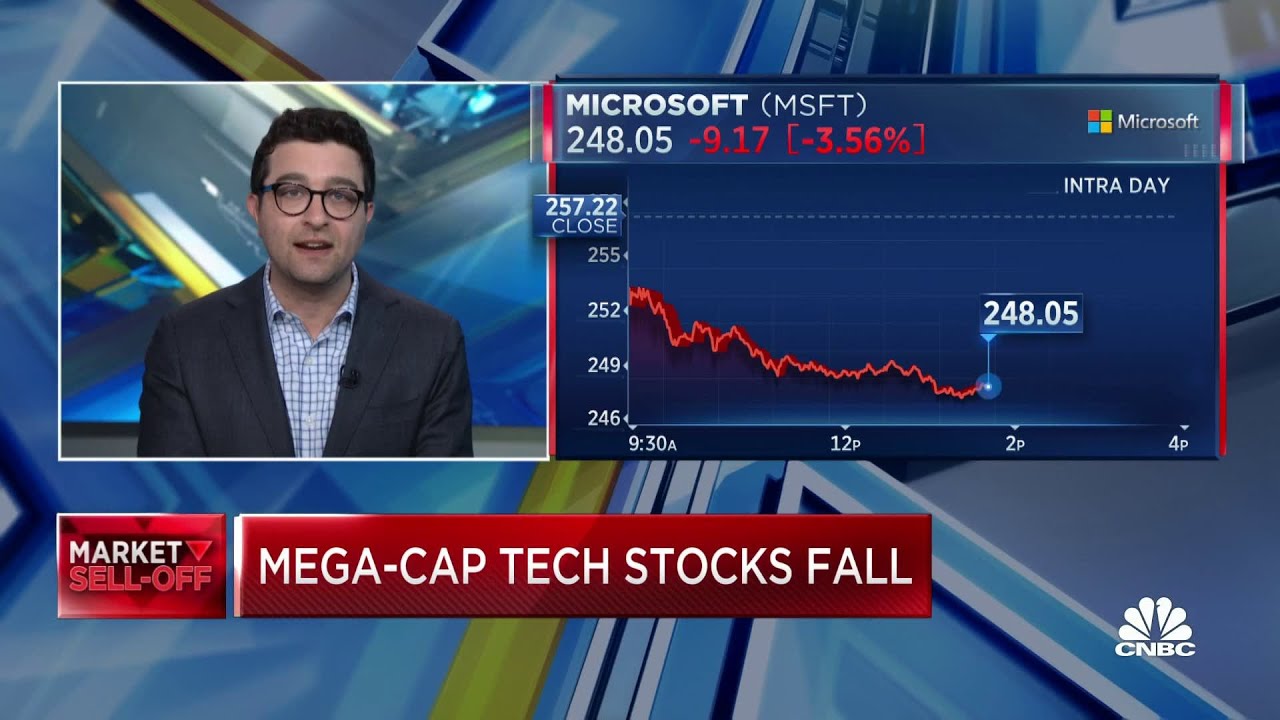 Mega-cap tech stocks fall