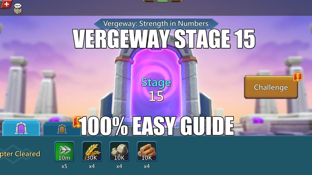 Lords mobile Vergeway Stage 15|Vergeway Strength In Numbers Stage 15 Easiest Guide