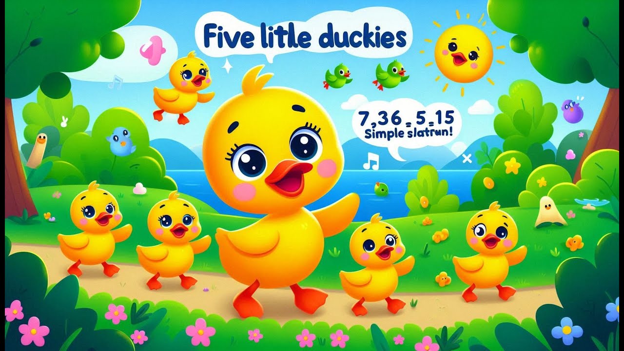 Five Little Ducks | Fun Counting Song for Kids | Sing-Along with Cute Ducklings 🐥🎶