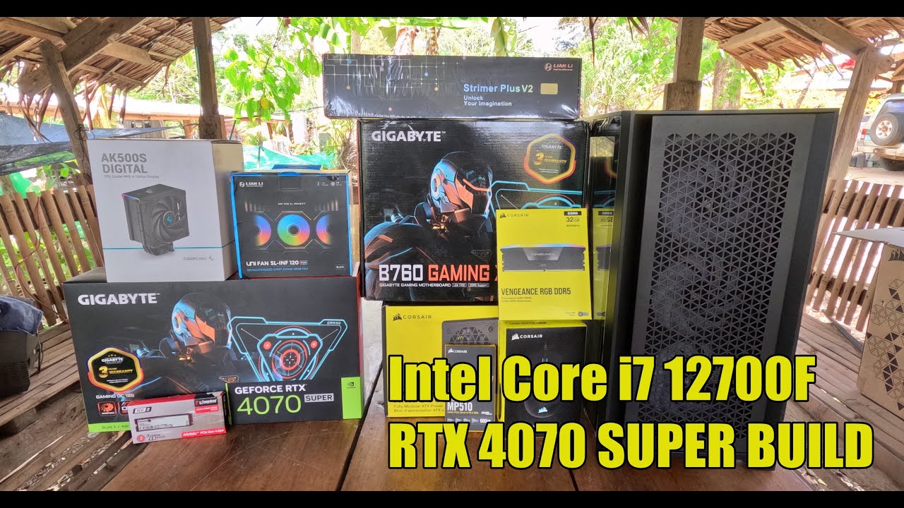 INTEL i7 12700F + GIGABYTE RTX 4070 SUPER GAMING OC + CORSAIR 4000D Case PC BUILD