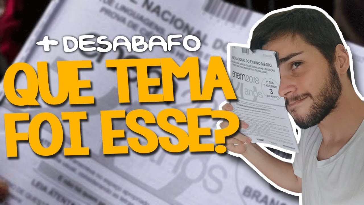 ENEM 2018: O MEC DEU DICAS DO TEMA DE REDAÇÃO?