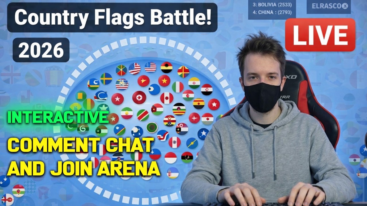 Learn Country Flags - Interactive Arena -  2026 geography🤩🌍🎵✅ 12.02.2026 #flags #countryflags #part1