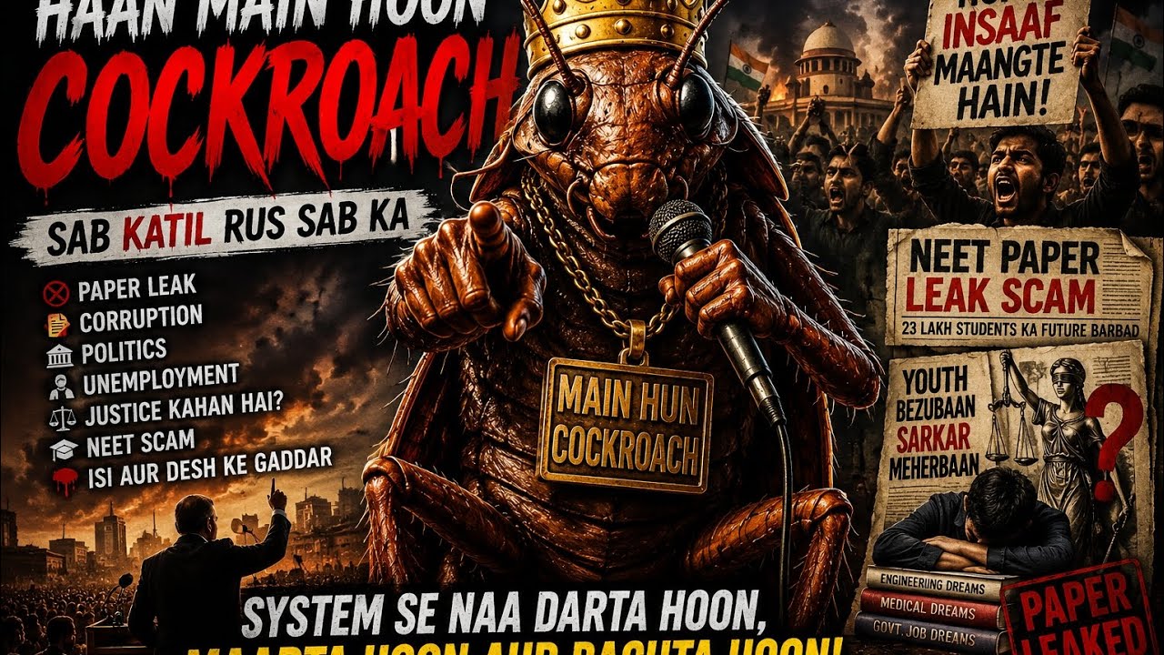 HAAN MAIN HOON COCKROACH 🪳 | INDIA KA SACH | RAP SONG 2026 | PAULXINDRA| COCKROACH JANATA PARTY SONG