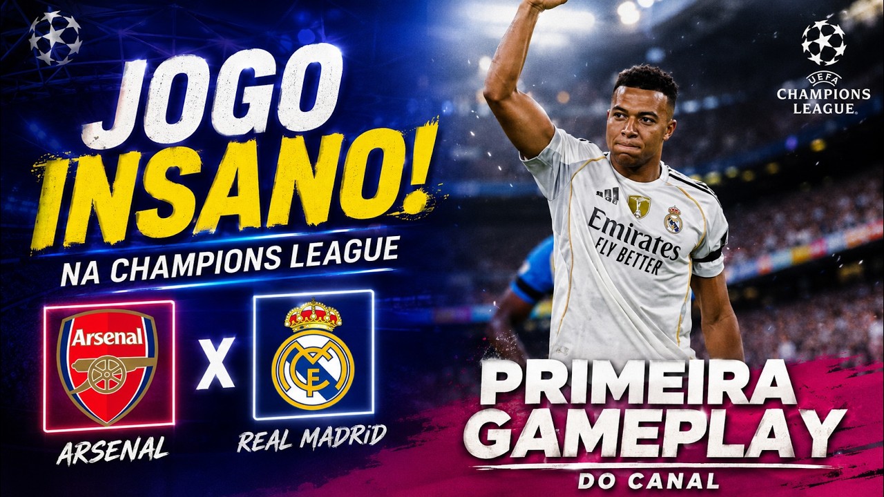 EA FC25: REAL MADRID X ARSENAL ( primeira gameplay do canal )